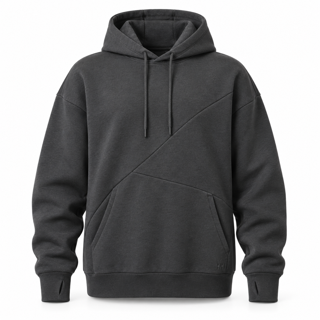 AxisFold Double-Panel Hoodie - Charcoal