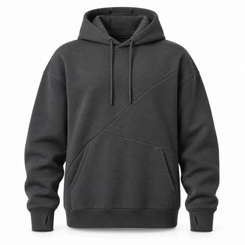 AxisFold Double-Panel Hoodie - Charcoal