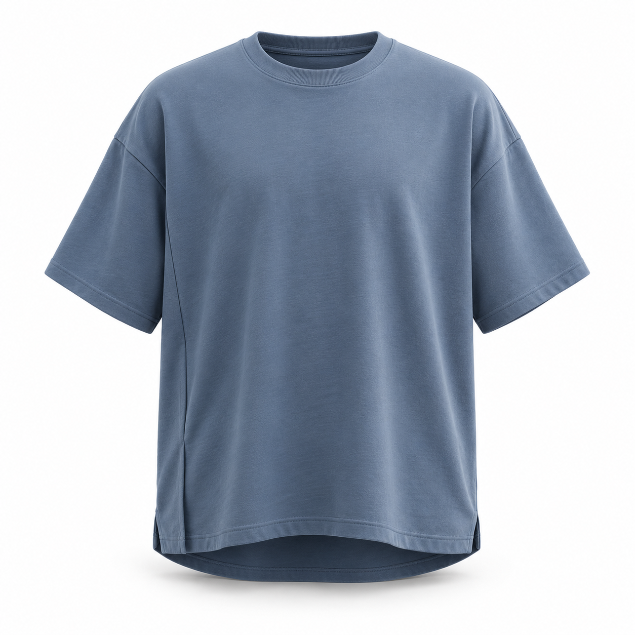 LineShift Side-Pleat Tee - Slate Blue
