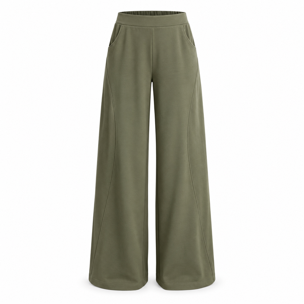 EaseCurve Wide-Leg Pant - Dusty Olive
