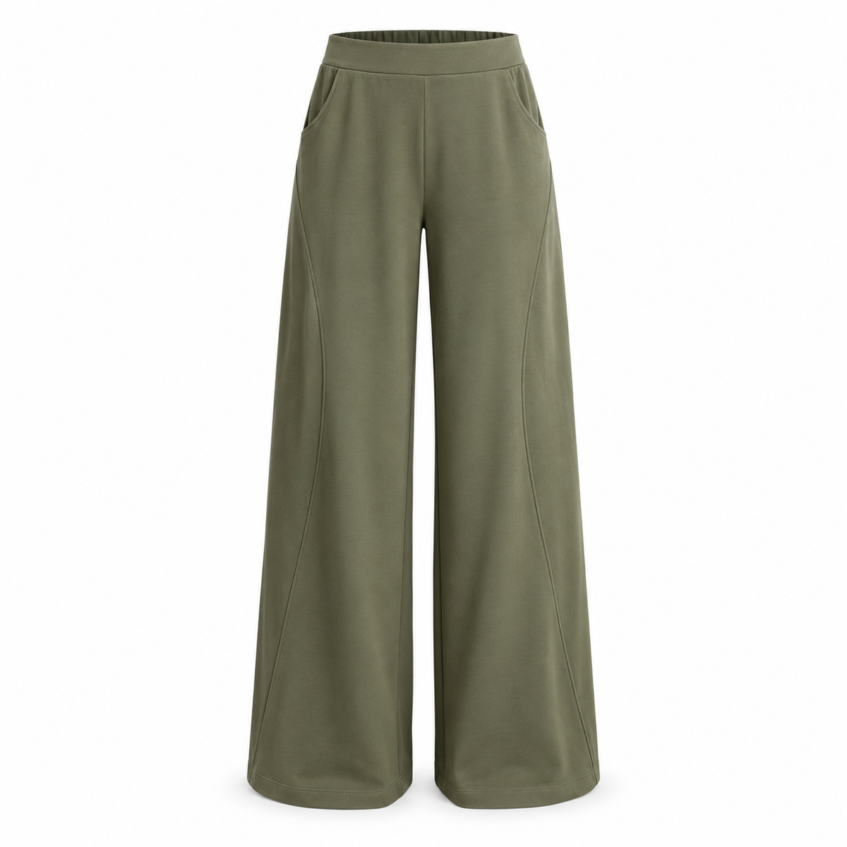 EaseCurve Wide-Leg Pant - Dusty Olive