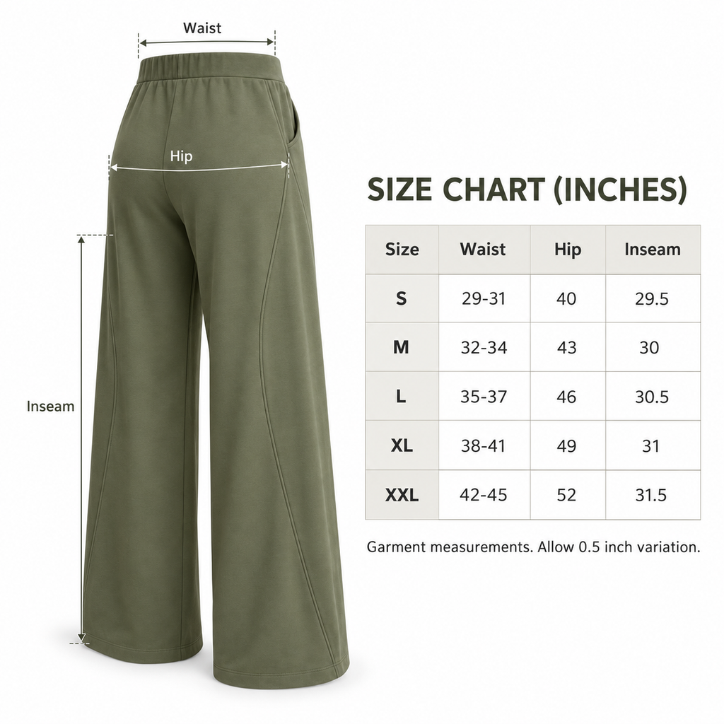 EaseCurve Wide-Leg Pant - Dusty Olive