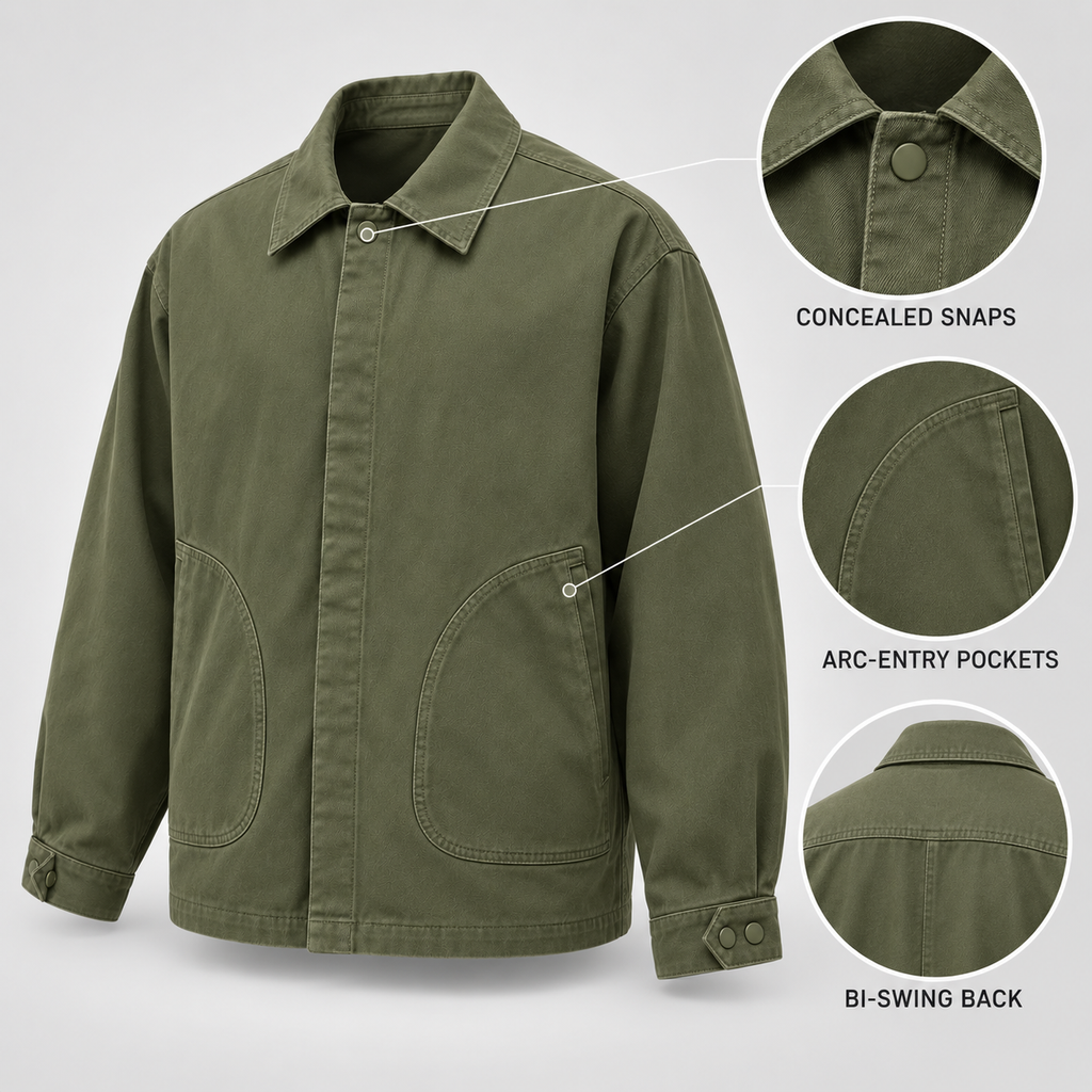 ArcPocket Boxy Overshirt - Moss
