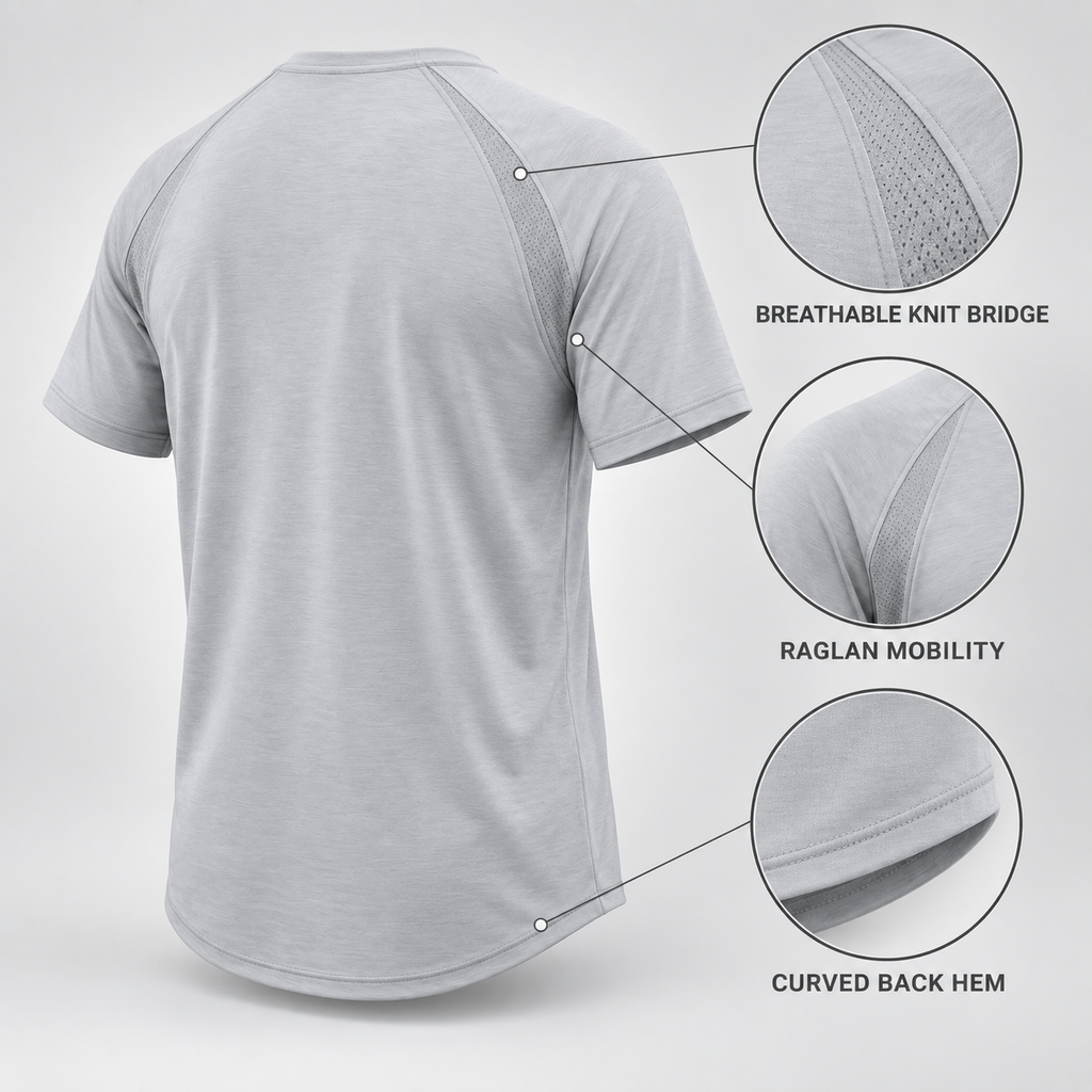 AirBridge Raglan Tee - Ice Gray
