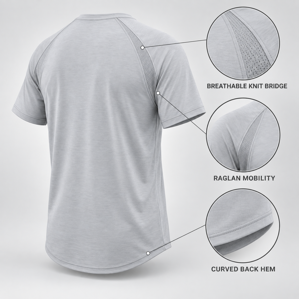 AirBridge Raglan Tee - Ice Gray