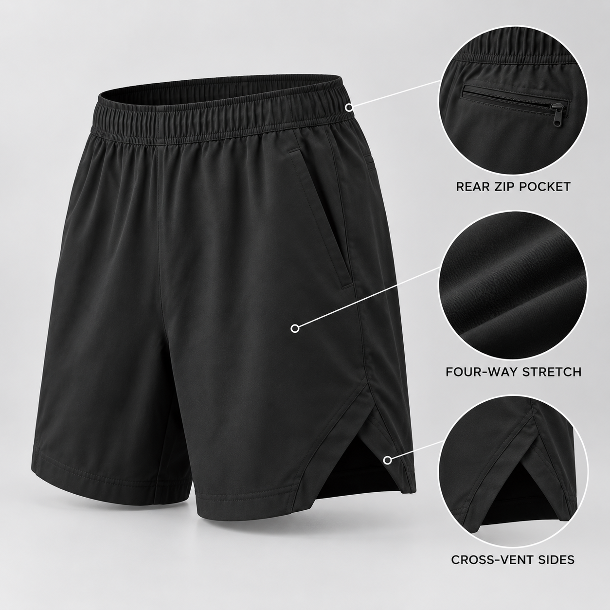 CrossVent Utility Short - Black