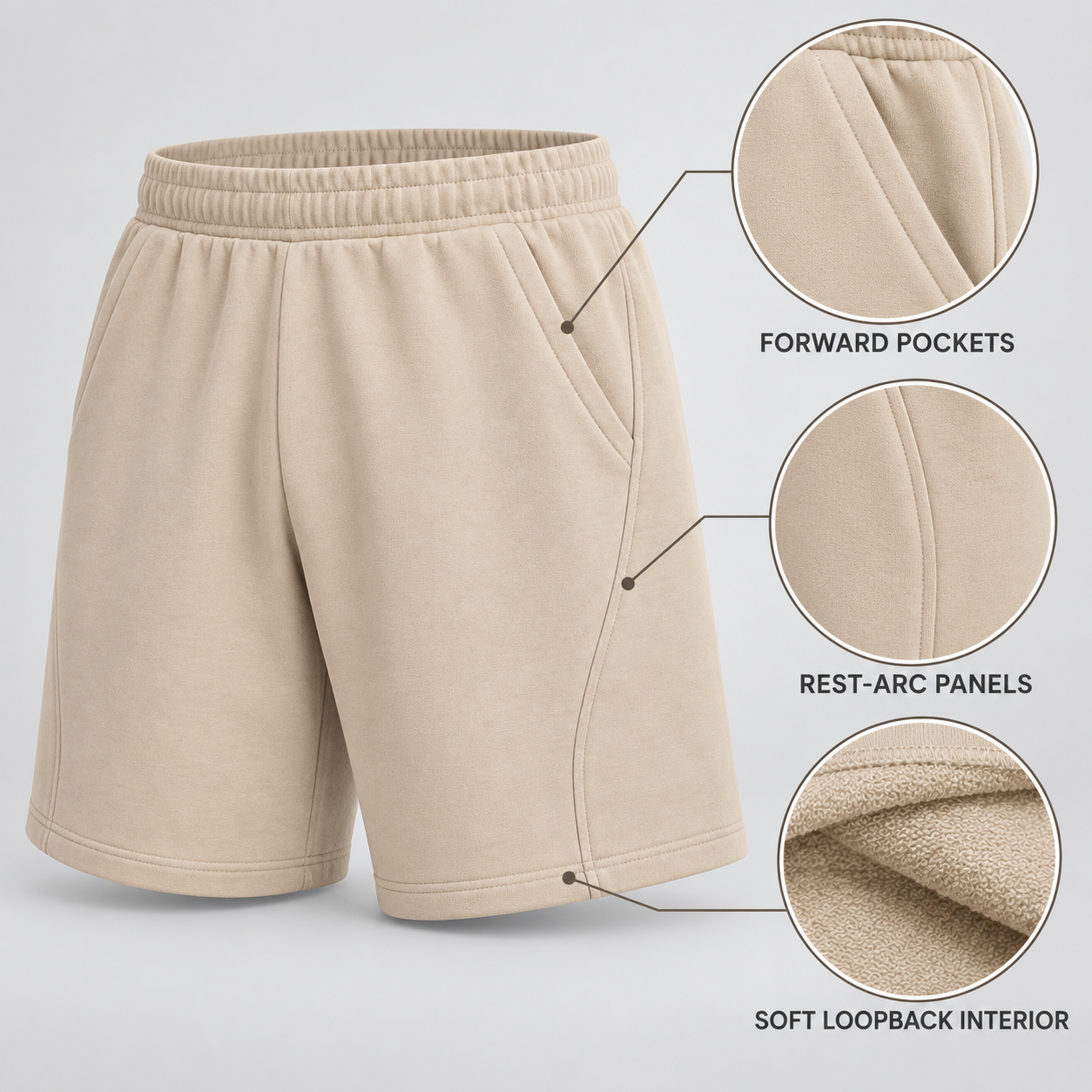 RestArc Lounge Short - Sand