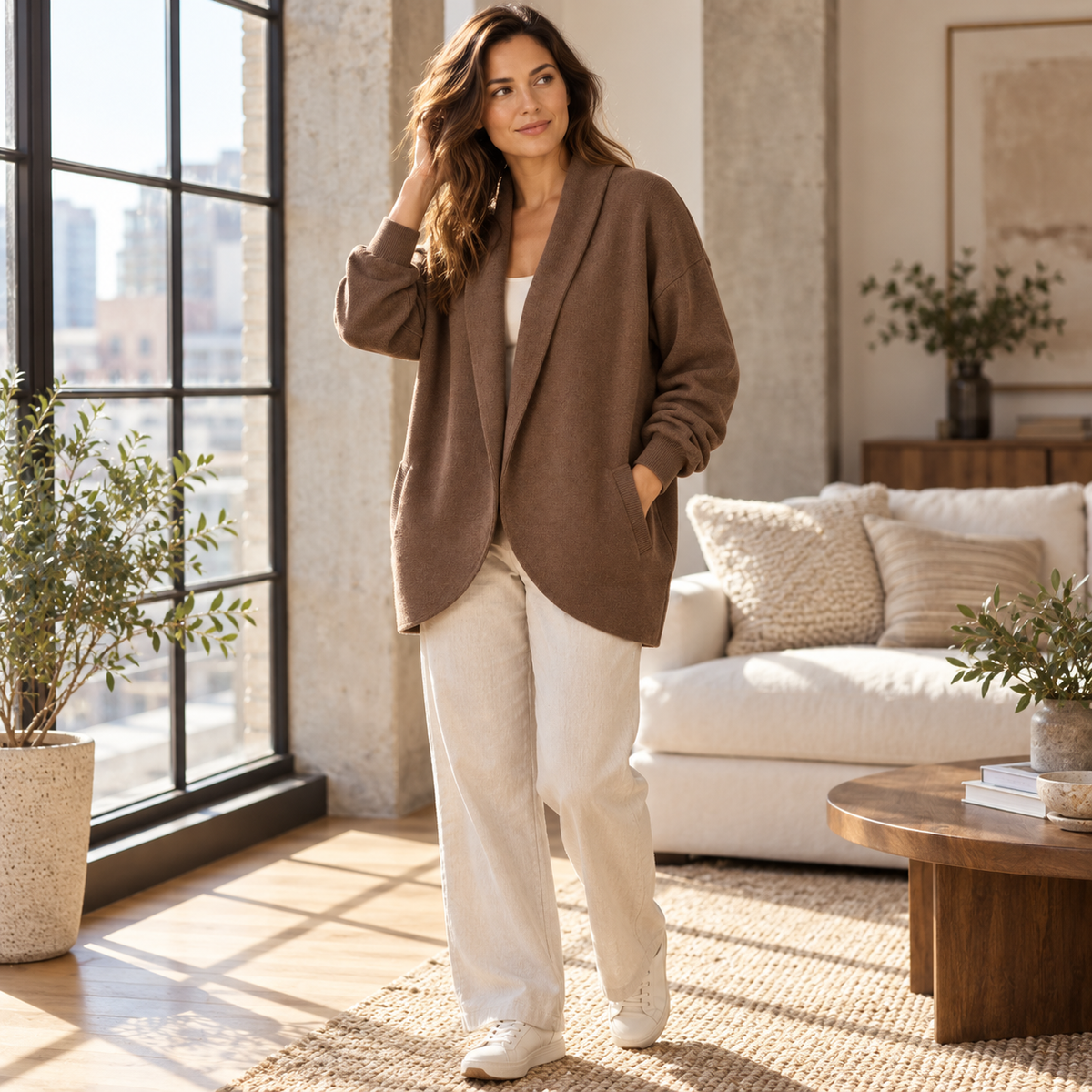 CoveWrap Soft Cardigan - Cocoa