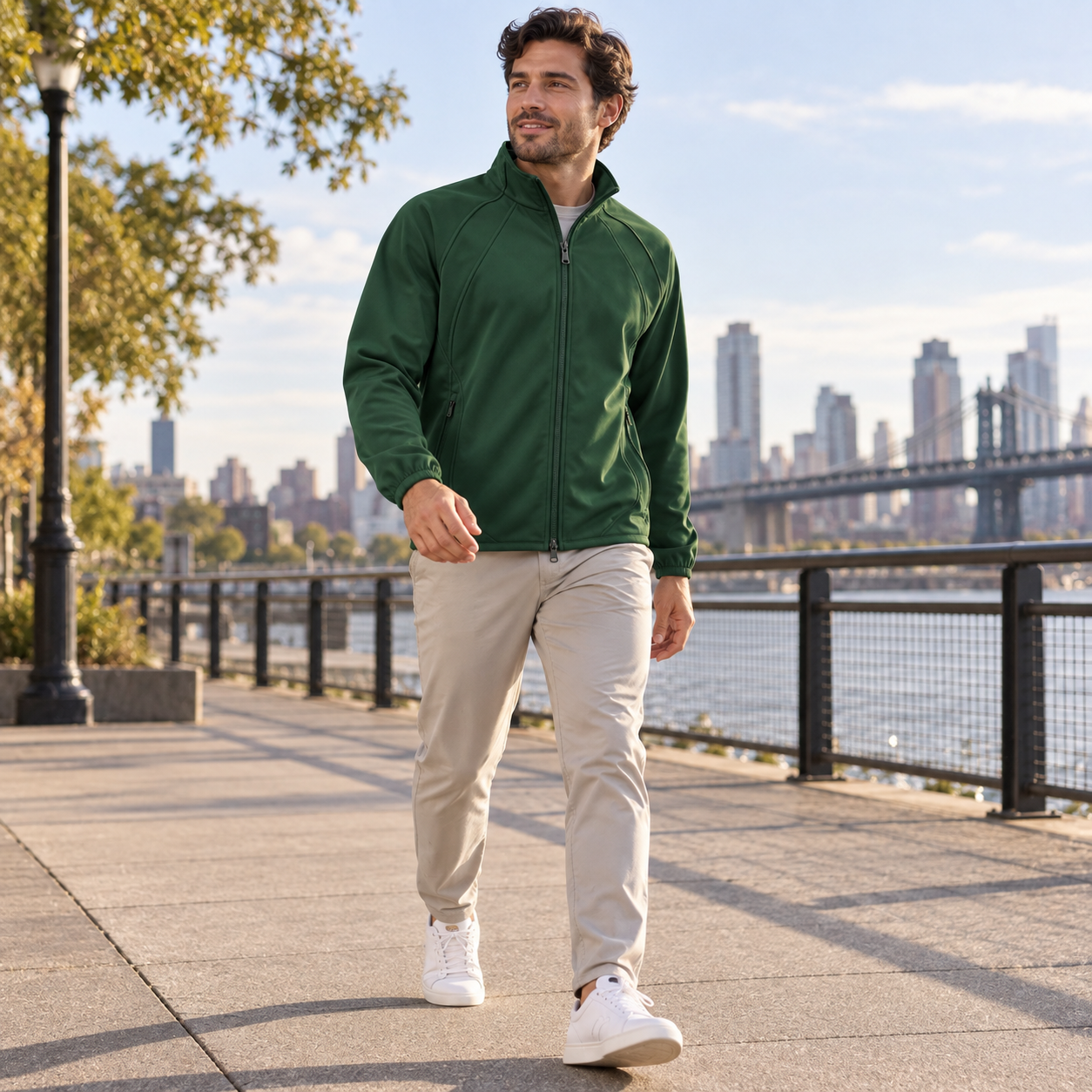 FlexRoute Track Jacket - Forest Green