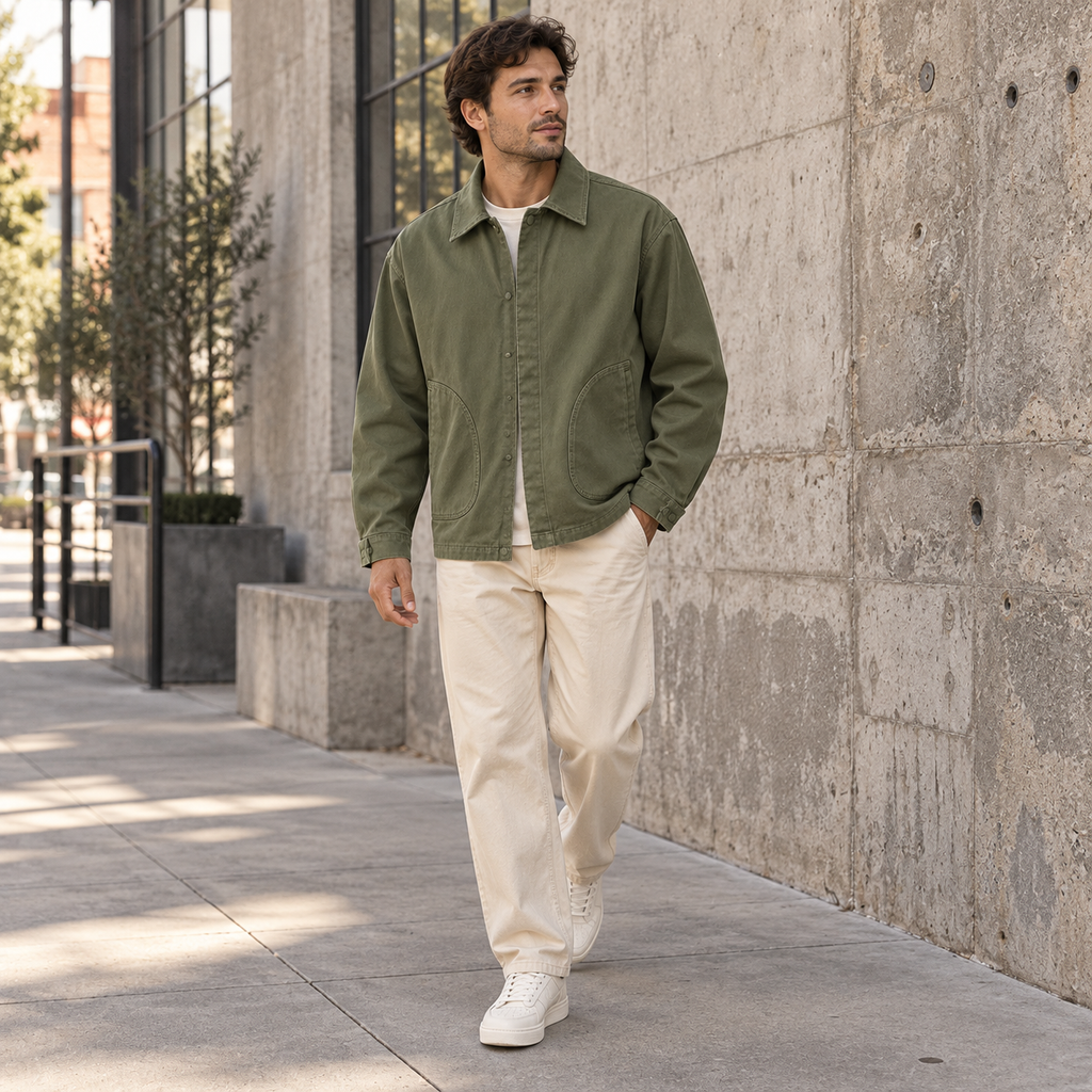 ArcPocket Boxy Overshirt - Moss