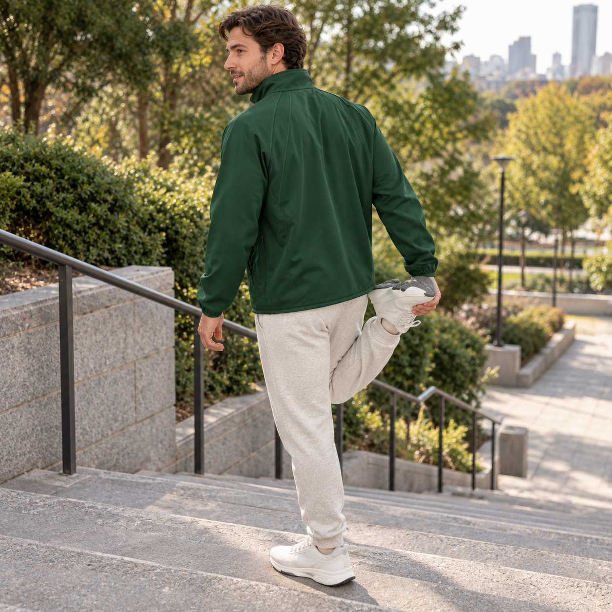 FlexRoute Track Jacket - Forest Green